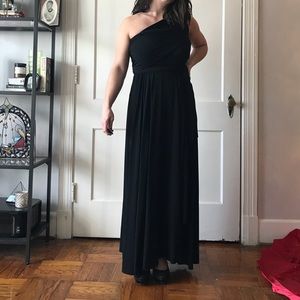 Black Convertible Wrap Dress - Full Length